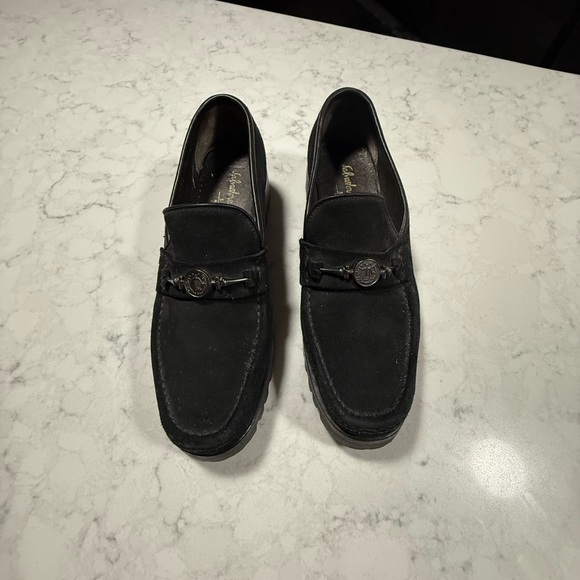 Salvatore Ferragamo Black Suede Loafers